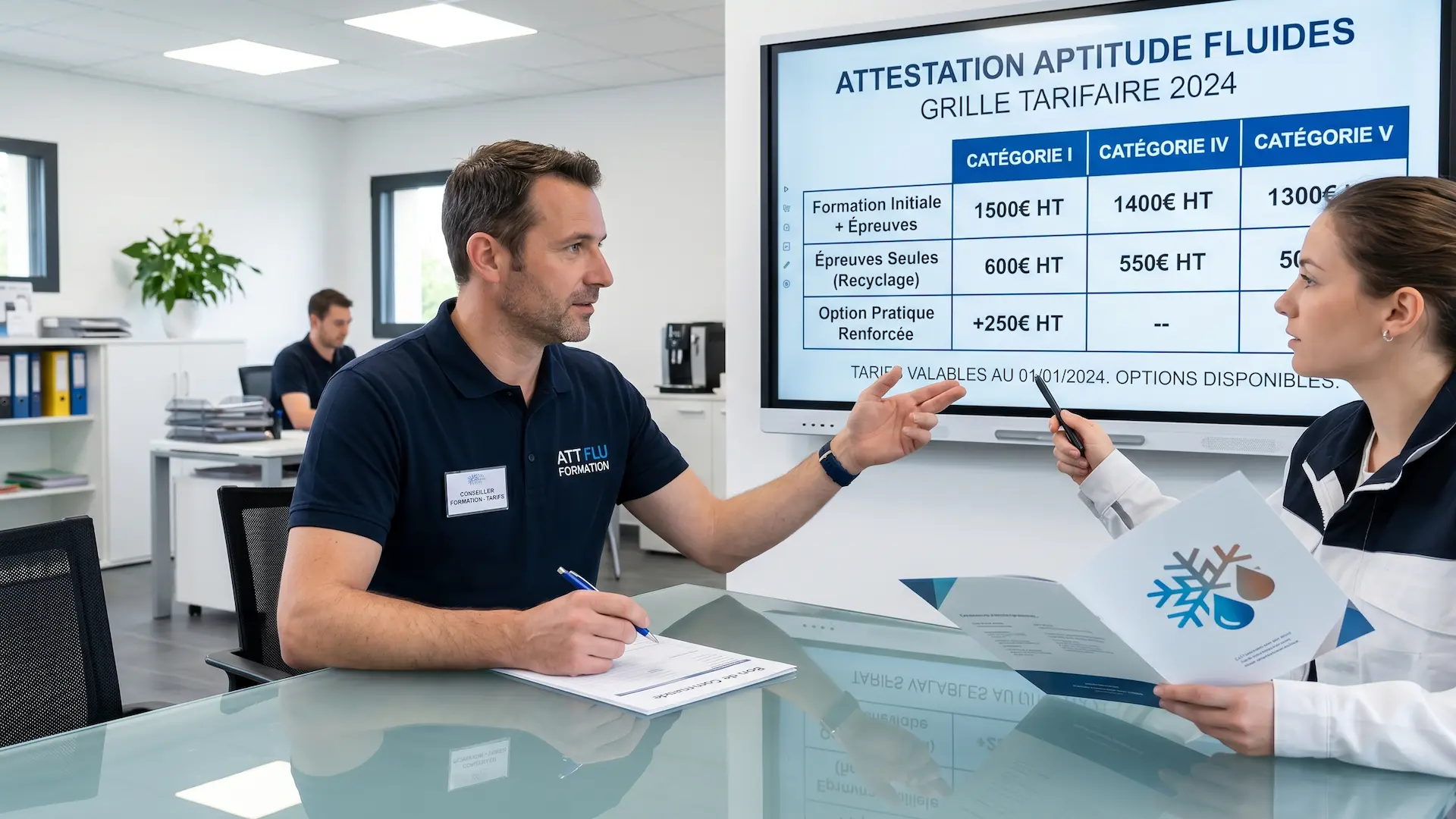 Tarif formation fluides frigorigènes — grille tarifaire 2026 par catégorie