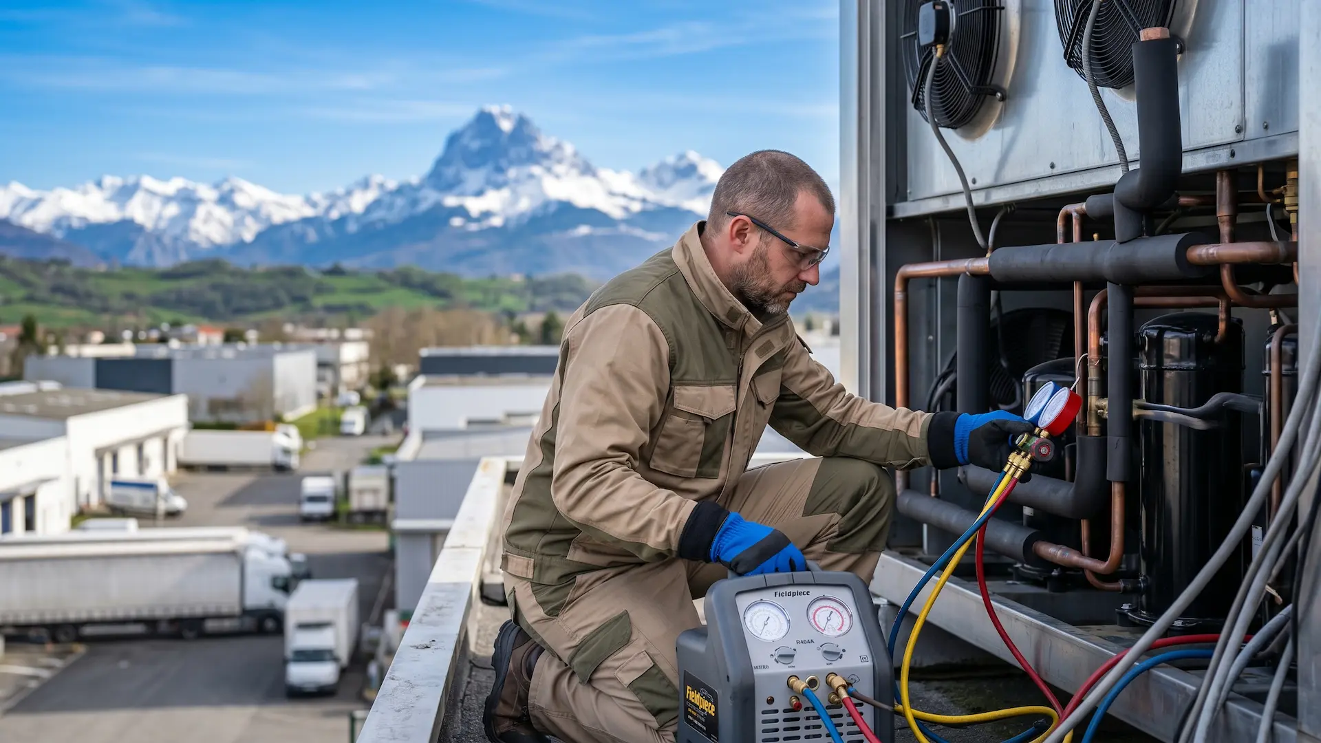 Formation fluides frigorigènes Pau — technicien frigoriste sur chambre froide agroalimentaire en Béarn