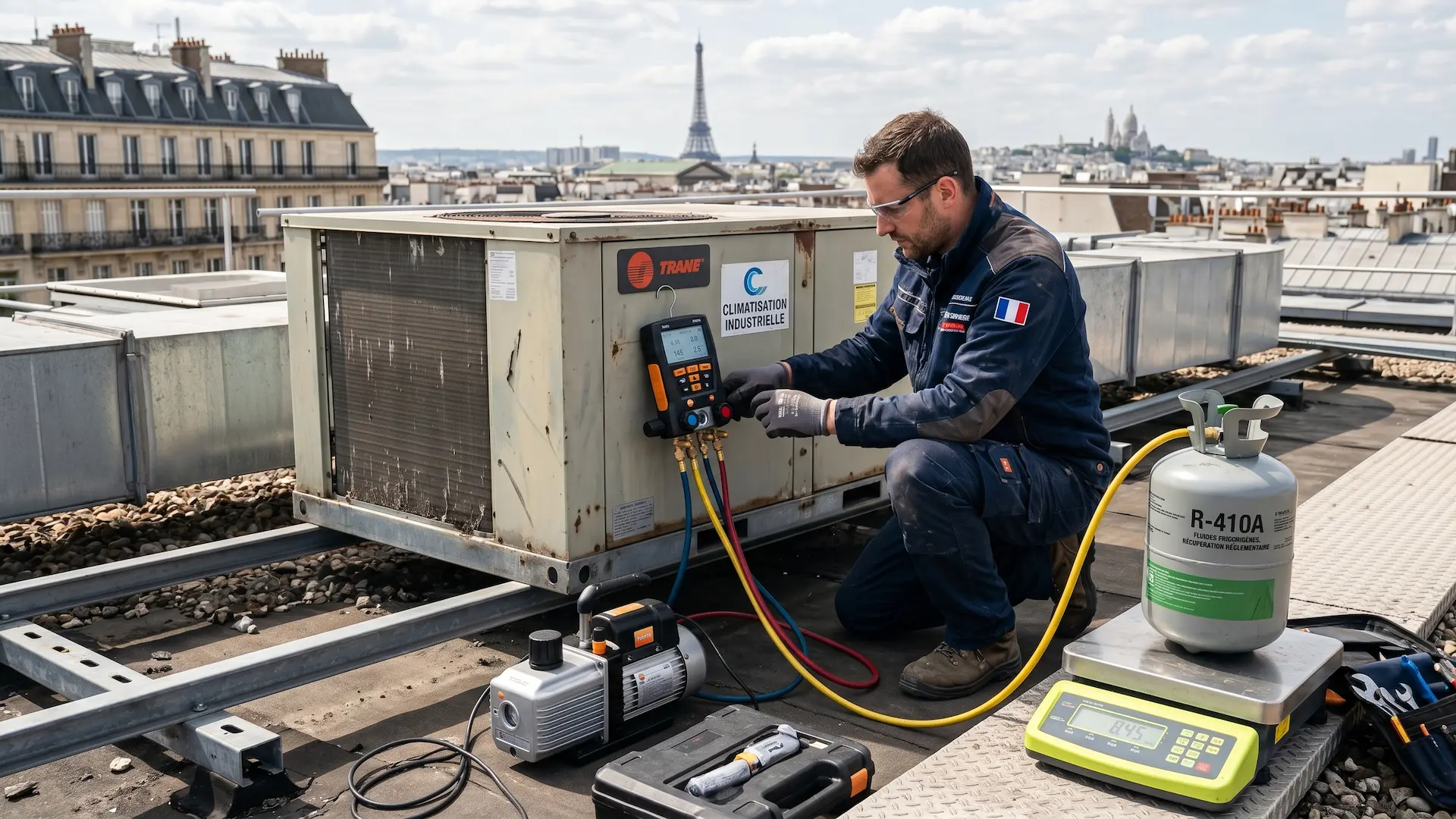 Attestation aptitude catégorie 1 — technicien de maintenance climatisation Trane à Paris