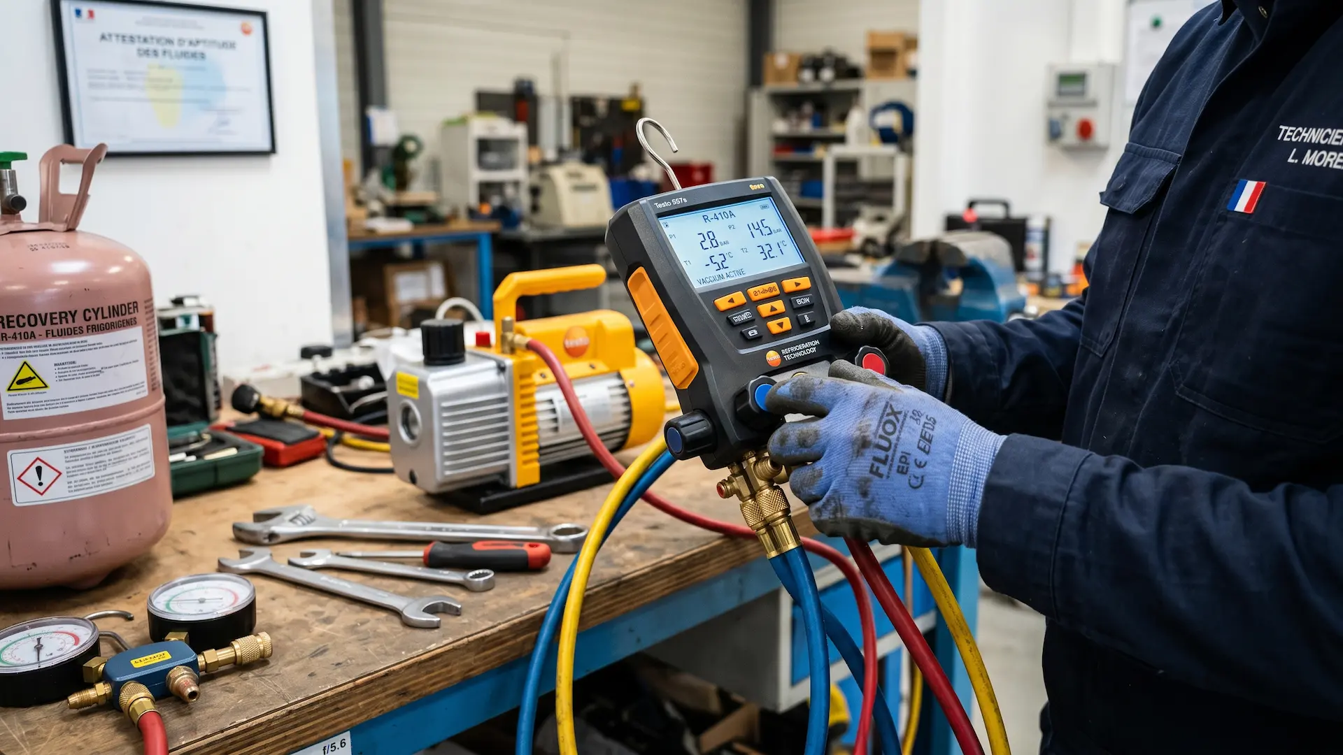 Attestation de capacité fluides frigorigènes — technicien d'entreprise certifiée en atelier de réfrigération